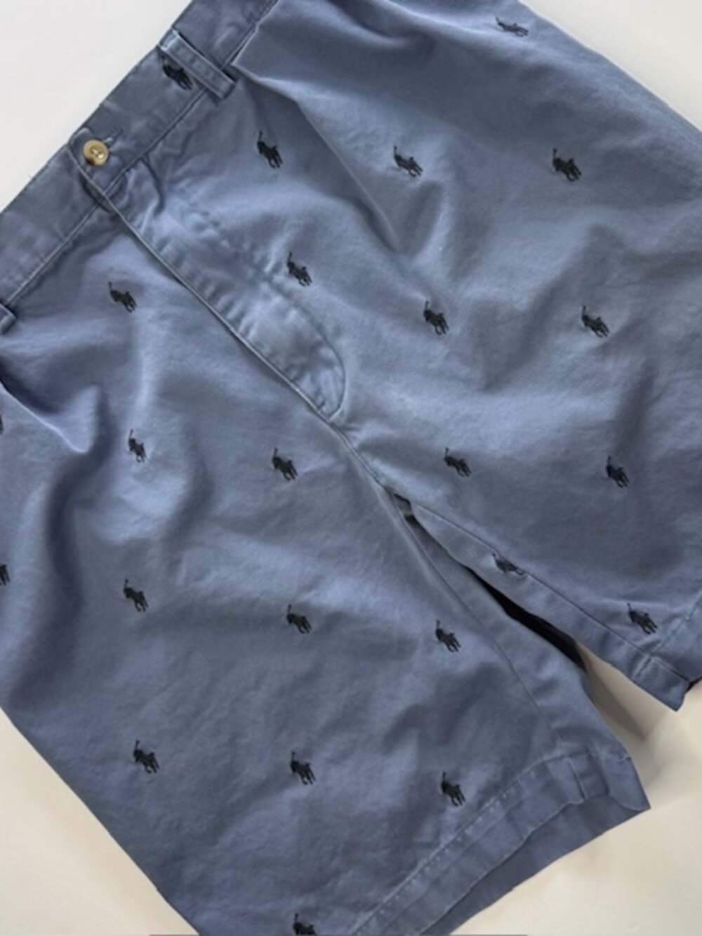 Vintage Shorts Polo Ralph Lauren Men's 34 Blue Pony Logo Tyler Embroidered